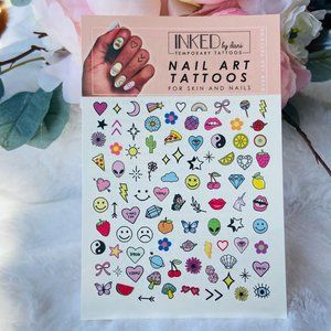 Inked by Dani Temporary Tattoos Nail Art Tattoos for Skin and Nails